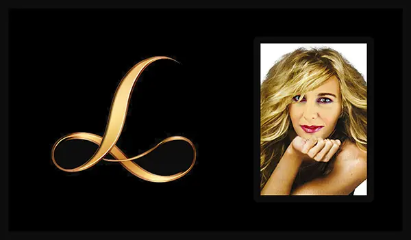 Profile picture of Lori with a black background featuring her personal logo ‘L’