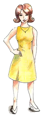 Betsy Fox, inspiring with her commitment to moral decisions, showcased in a yellow dress in the Ethan Fox series