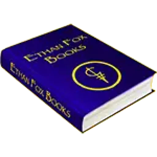 Ethan Fox Books logo featuring a dark blue book with Ethan and Stravis’ symbol representing the elemental world of Zephyr