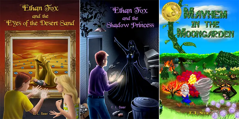 First three books by E. L. Seer featured for the Ethan Fox KidsStagram Book Club, showcasing the series’ beginnings.