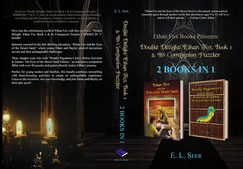 Full cover of “Ethan Fox Books Presents: Double Delight: Ethan Fox Book 1 & Its Companion Puzzler 2 BOOKS IN 1” by E. L. Seer