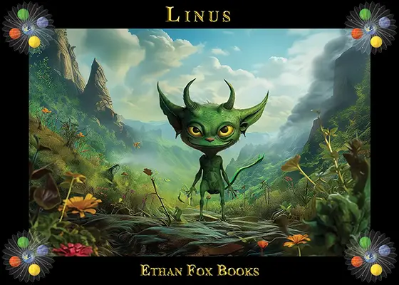 The Ethan Fox Books KidsStagram Imagine Magazine, fantasy book collectibles, Linus trading card.