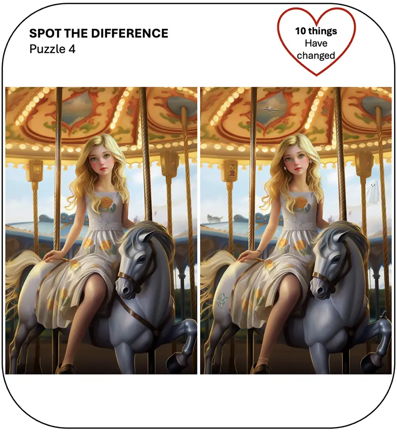 Interactive Spot the Difference puzzle for Hayley in the Ethan Fox August 2024 newsletter, reader challenge.