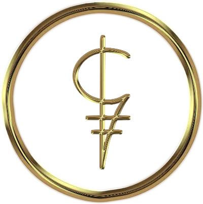 Gold seal of Creator Stravis from Zephyr, associated with the elemental world of pyrodevlin Kepler in Ethan Fox Books series
